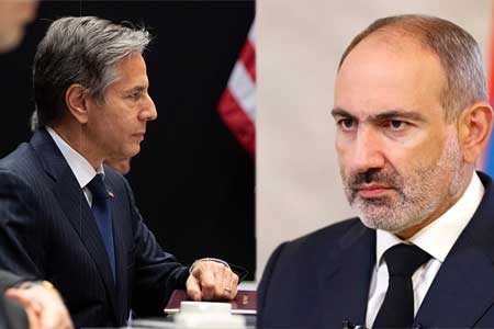 Премьер-министр Армении провел телефонный разговор с госсекретарем США