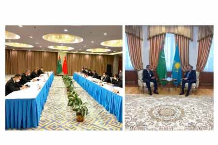 В рамках встречи министров иностранных дел стран ЦА и КНР руководитель МИД Tуркменистана провел двусторонние встречи