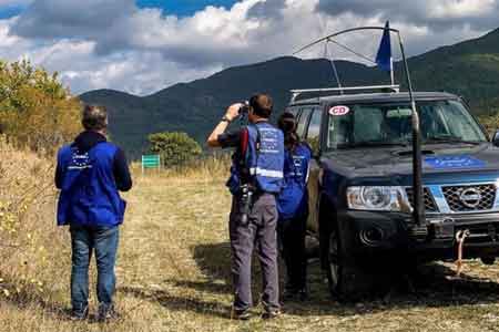 Миссия наблюдателей ЕС усилила патрулирование на границе Армении с Азербайджаном - у Сотка