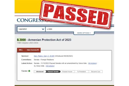 U.S. Senate passes Act blocking U.S. military aid to Azerbaijan