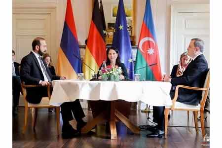 Trilateral meeting of FMs of Armenia, Azerbaijan and Germany is  underway in Berlin 