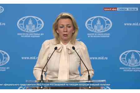 Zakharova to political leadership of Armenia: one can continue verbal  games endlessly