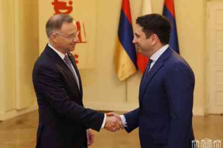 На встрече с президентом Польши спикер НС Армении поднял вопрос об армянских пленных, содержащихся в бакинских тюрьмах