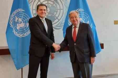 Permanent Representative of  Armenia to  UN presents his credentials  to  UN Secretary-General