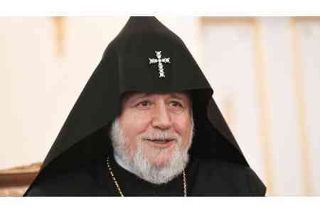 Catholicos of All Armenians notes the importance of support from  international structures and organizations toward the Armenian people