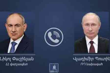 Pashinyan spoke with Putin