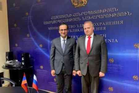 Armenian Minister of Labor and Social Affairs, Russian Ambassador  discuss assistance to refugees from Artsakh