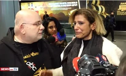 Wife of Vigen Eulchekjian, who was released from Azerbaijani  captivity, arrives in Yerevan