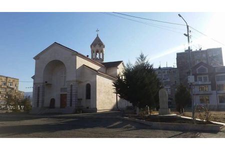 Surb Hakob Church in Stepanakert destroyed
