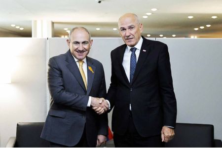 A meeting between the Prime Ministers of Armenia and Slovenia took place at the UN headquarters