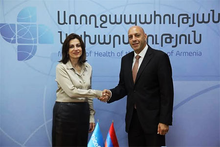 A representative of the UNICEF office in Armenia discussed cooperation priorities with the head of the country`s Ministry of Health.