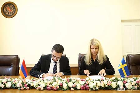 A memorandum of intent was signed between the Ministry of Internal Affairs of Armenia and the Swedish Civil Protection Agency within the framework of the 